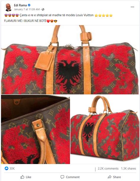 louis vuitton x albania|Louis Vuitton writes to Faktoje: The bag with the Albanian flag .